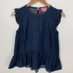 Kate Spade Denim Peplum Top-0